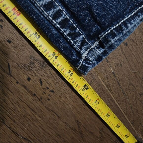 BKE Buckle Tyler Jeans Men 36L 36x36 Blue Straight Leg Denim Western Distressed - Picture 9 of 10